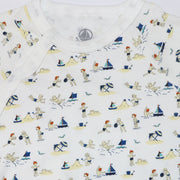 Petit Bateau Baby Short Sleeve Stanny White Cotton Bodysuit