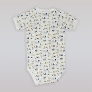 Petit Bateau Baby Short Sleeve Stanny White Cotton Bodysuit