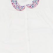 Petit Bateau Dors Bien Mint Green Floral Collar Baby Sleepsuit