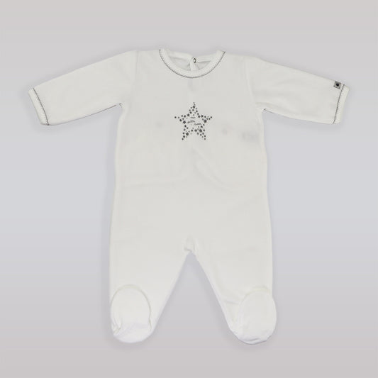 Petit Bateau Soft Cotton Printed Baby Sleepsuit One-Piece Pajamas