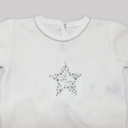 Petit Bateau Soft Cotton Baby Sleepsuit Pajamas in White