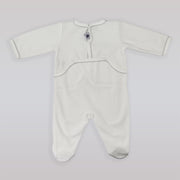 Petit Bateau Soft Cotton Baby Sleepsuit Pajamas in White