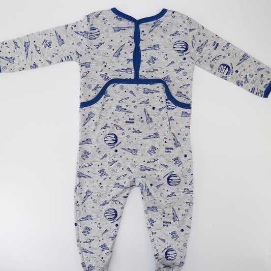 Petit Bateau Baby Soft Cotton Footed Sleepsuit Pajamas 18 Months