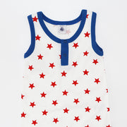 Petit Bateau Baby Boys Short Sleeve Cotton Striped Romper