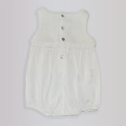 Purete Du Bebe Soft Blue Cotton Baby Overalls Romper
