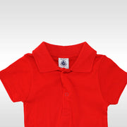 Petit Bateau Baby Sailor Print Red Cotton Short Sleeve Bodysuit