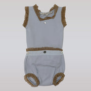 Purete Du Bebe Elegant Knit Two Piece Baby Sweater Set