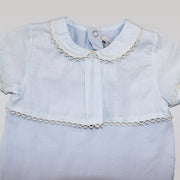 Purete Du Bebe Soft White Cotton Baby Grow Sleepsuit One Month