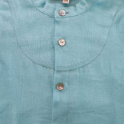 Purete Du Bebe Baby Teal Cotton Knit Overall Romper
