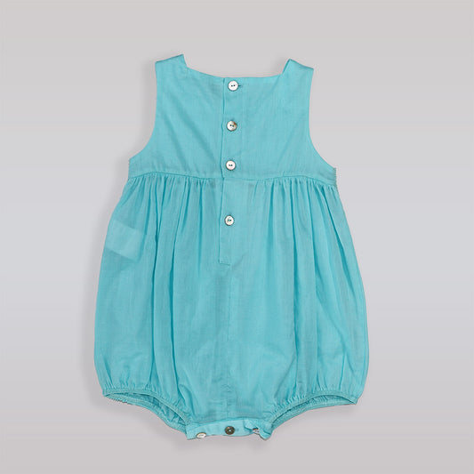 Purete Du Bebe Soft Cotton Baby Overalls Blue Romper Outfit