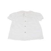 Purete Du Bebe Elegant White Lace Trim Baby Blouse