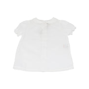 Purete Du Bebe Elegant White Lace Trim Baby Blouse