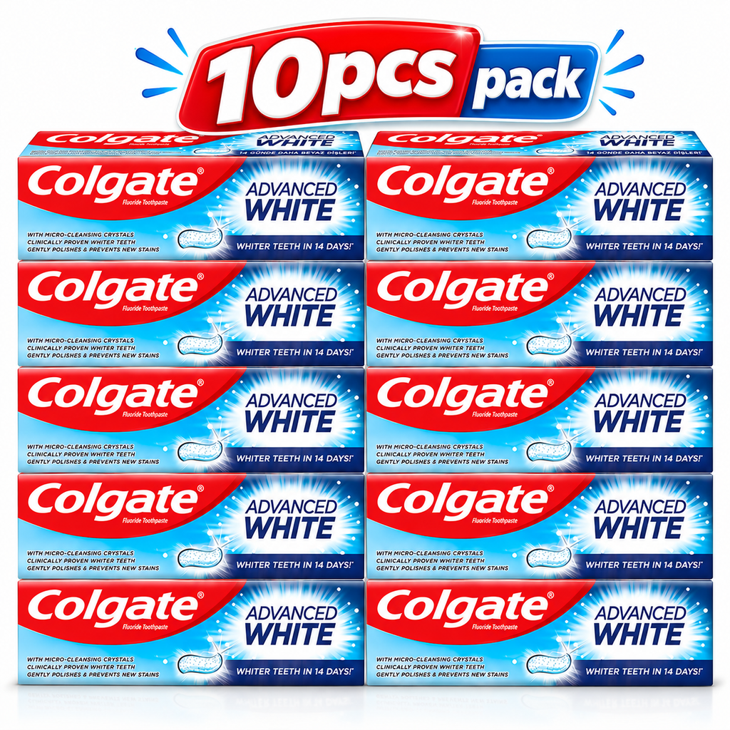 Colgate Advance Whitening 100ml – Everyday Whitening & Cavity Protection 10pcs