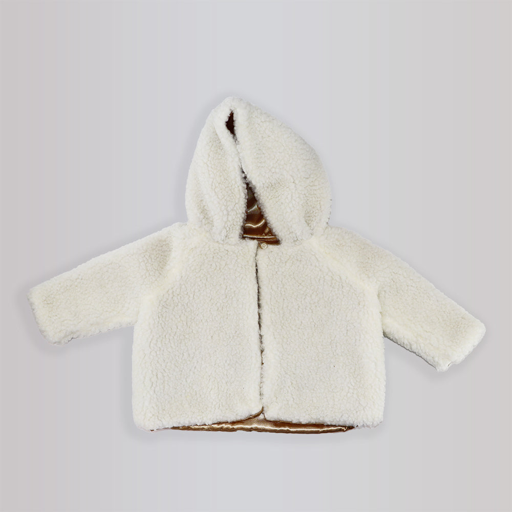 Their Nibs Vintage Cream Ivory Soft Baby Jacket for Infants
