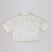 Their Nibs Babies SLK Ocean Print Ivory Quilted Winter Jacket