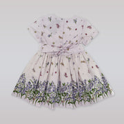 Their Nibs Bluebell Tulip Dress Lilac Floral Print Girls Dress