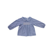 Troi Zenfants Mahe Blue Spotted Print Cotton Baby Dress