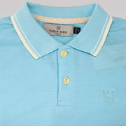 Their Nibs Boys Pale Blue Jersey Polo Short Sleeve T-Shirt