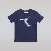 Their Nibs Boys Navy Cotton Retro Skateboard Print T-Shirt