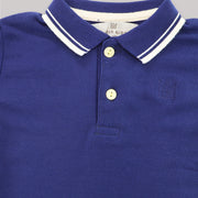 Their Nibs Navy Blue Baby Polo T-shirt with Contrast Collar