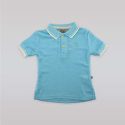 Soft Pale Blue Cotton Polo Shirt for Babies and Kids
