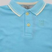 Soft Pale Blue Cotton Polo Shirt for Babies and Kids