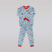 Their Nibs Boys Cricket and Football Print Cotton Pajama Set