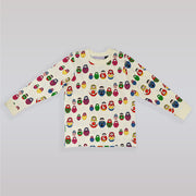 Their Nibs Girls Russian Doll Print Cream Cotton Pajama Set