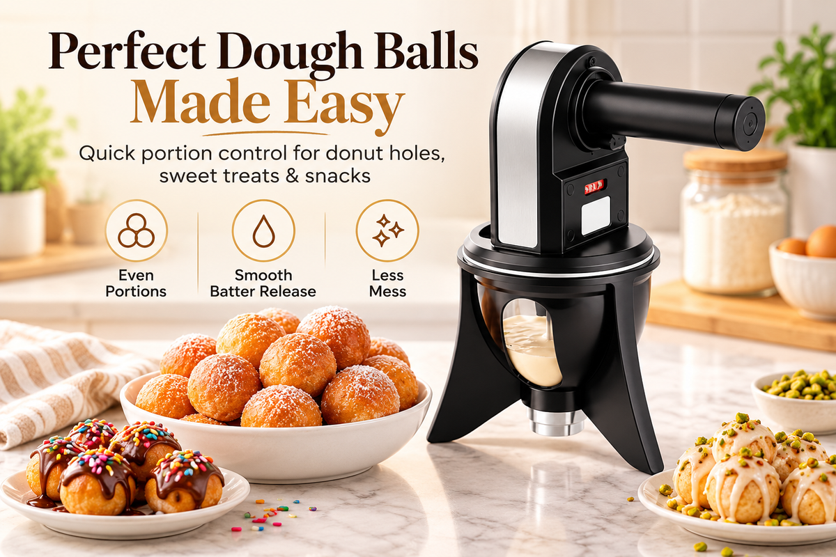 Manual Dough & Batter Dispenser – Donut Hole Maker for Baking and Frying