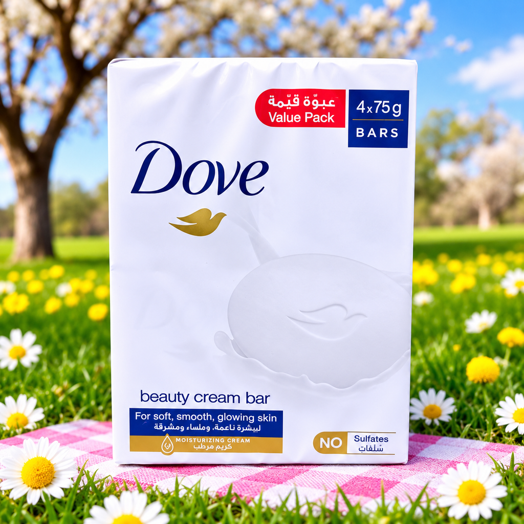 Dove Beauty Cream Bar White 75g × 12 – Gentle Cleansing & Moisturizing Care