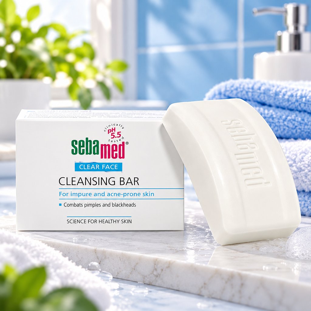 Sebamed Anti-Bacterial Facial Cleansing Bar with pH 5.5 - 100g