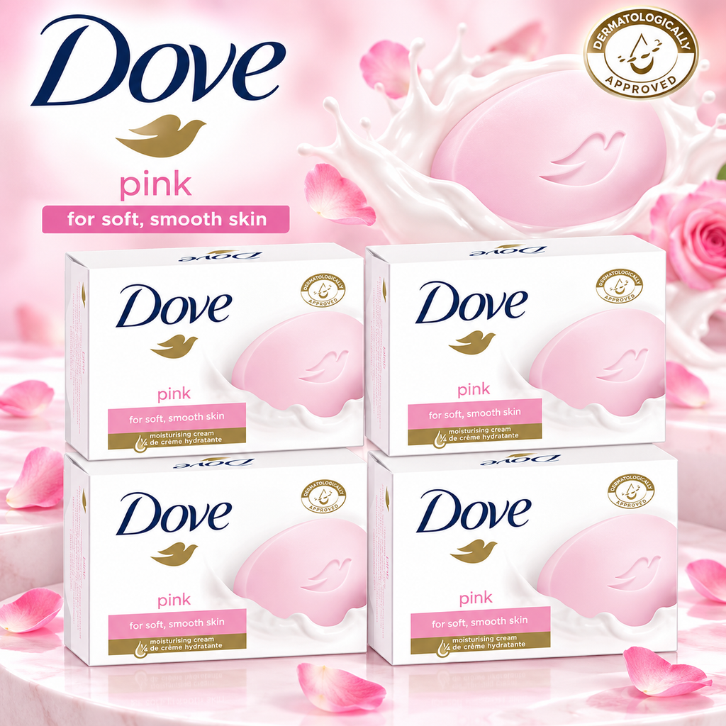 Dove Beauty Cream Bar White Soap – 90g 4pcs