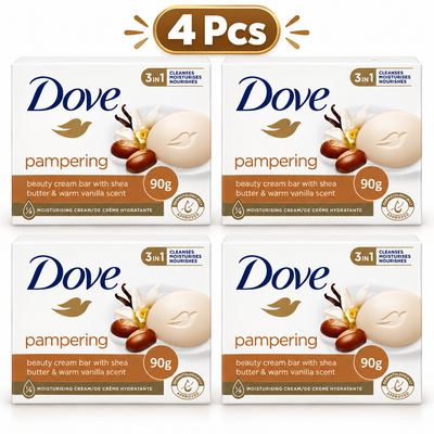 Dove Pampering Beauty Bar 90g – Gentle Cleansing & Nourishing Care 4Pcs
