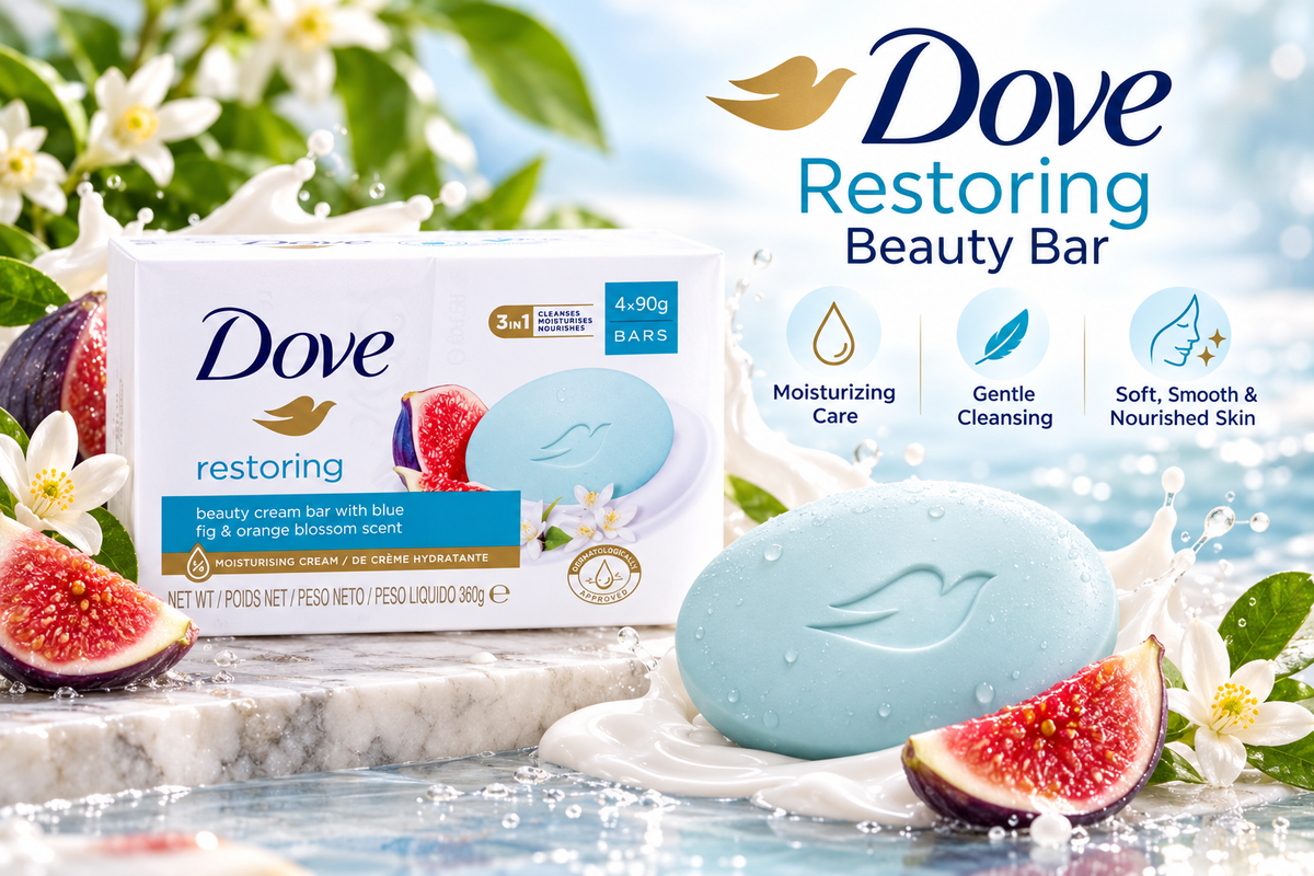 Dove Restoring Soap 90g – Soft, Smooth & Nourished Skin 4pcs