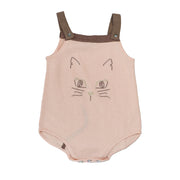 I Love Gorgeous Shell Pink Cotton Baby Cat Suit Romper