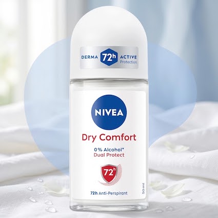 Nivea Dry Comfort Antiperspirant Roll-On for Women | 50ml