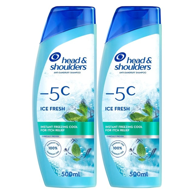 Head & Shoulders -5°C Ice Fresh Anti-Dandruff Shampoo | Value Pack 2 x 500ml