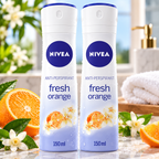 Nivea Fresh Natural Orange Long-Lasting Freshness Body Spray (2 x 150 ml)