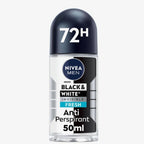 Nivea Men Black & White Invisible Fresh Roll On Deodorant Anti Perspirant 50ml