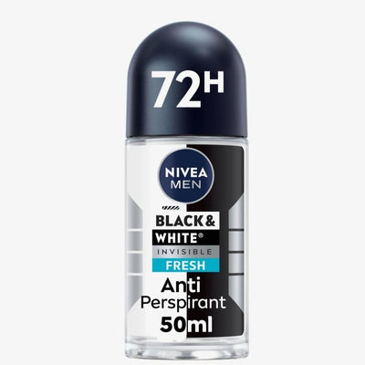 Nivea Men Black & White Invisible Fresh Roll On Deodorant Anti Perspirant 50ml