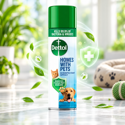 Dettol Homes with Pets Disinfectant Spray | Fresh Breeze Scent | 300ml
