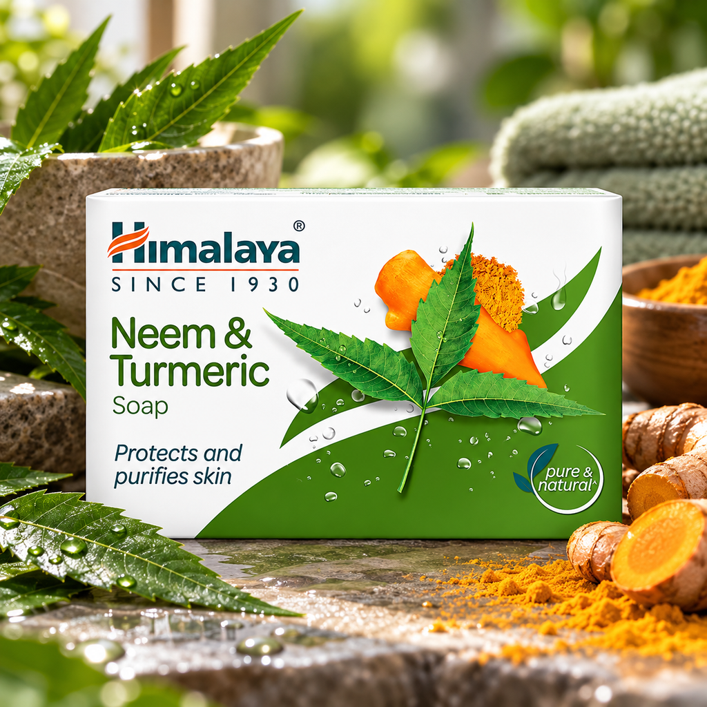 Himalaya Herbal Soap for Clear Skin - Neem & Turmeric (6 x 125g Multi-Pack)