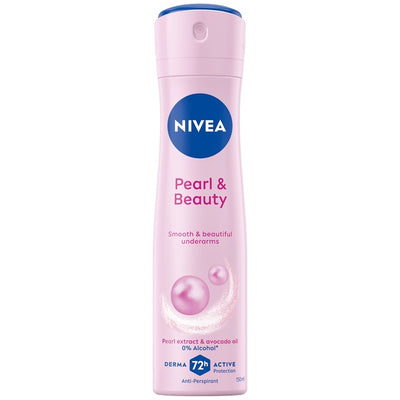NIVEA Pearl & Beauty Antiperspirant Deodorant for Women 72H Active Protection Spray 150 ml