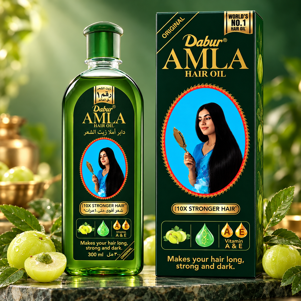 Dabur Amla Traditional Hair Oil for Long, Strong & Glossy Hair (300 ml)