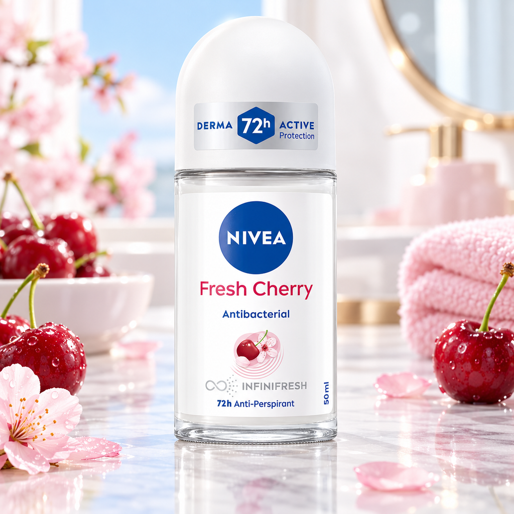 Nivea Women's Fresh Cherry Scent Antiperspirant Care - 50 ml Roll-On