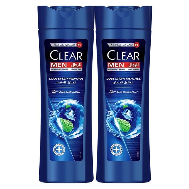 Clear Me Cool Sport Menthol Anti-Dandruff Shampoo 2 x 350 ml