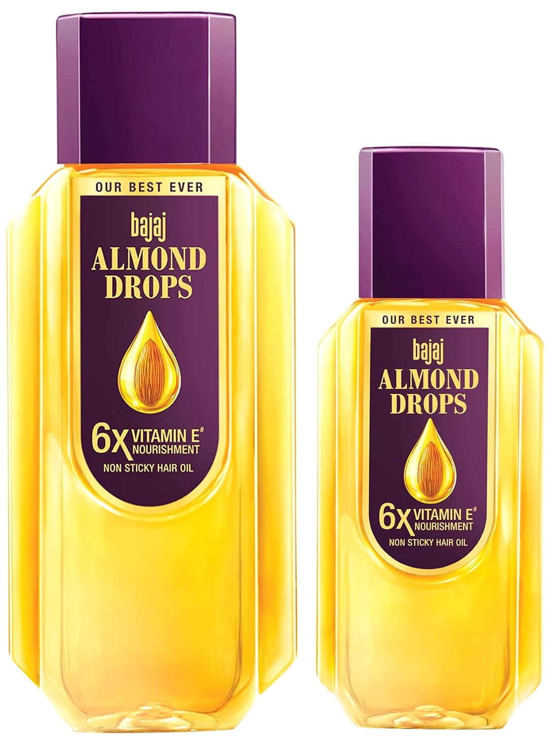 Bajaj Almond Hair Oil for Hair Fall Control & Shine - Value Pack (475ml + 285ml)
