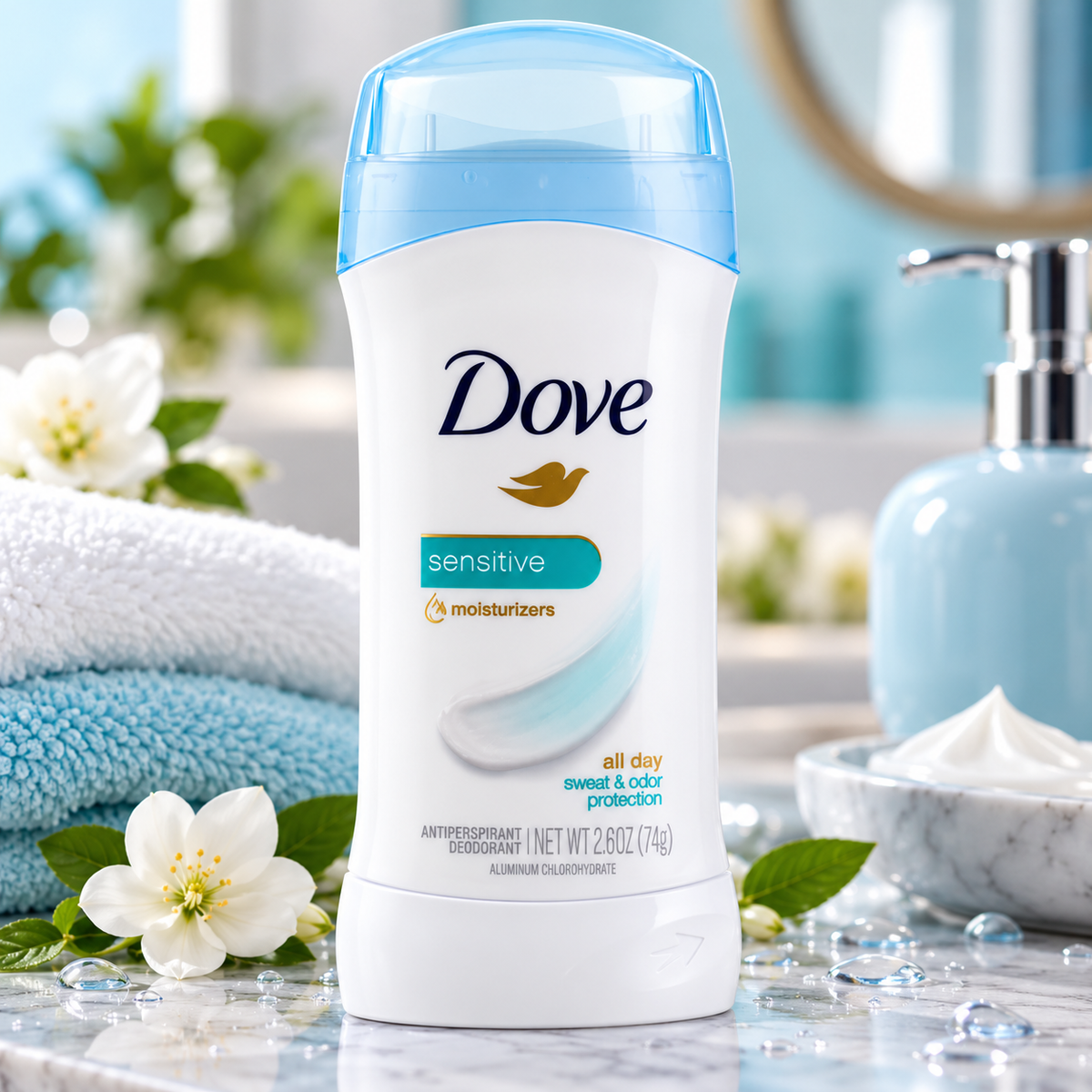 Dove Advanced Care Sensitive Skin Antiperspirant Deodorant Stick | 74g