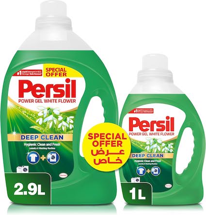 Persil Liquid Laundry Detergent - White Flower Scent (2.9L + 1L Bonus Bundle)