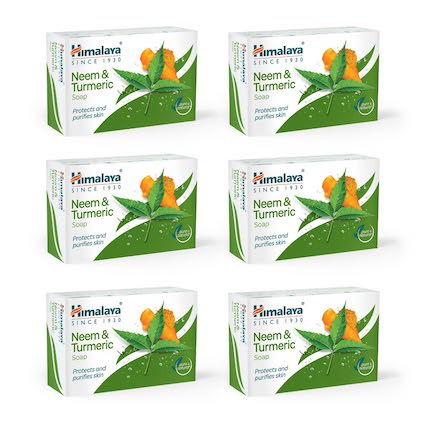 Himalaya Herbal Soap for Clear Skin - Neem & Turmeric (6 x 125g Multi-Pack)